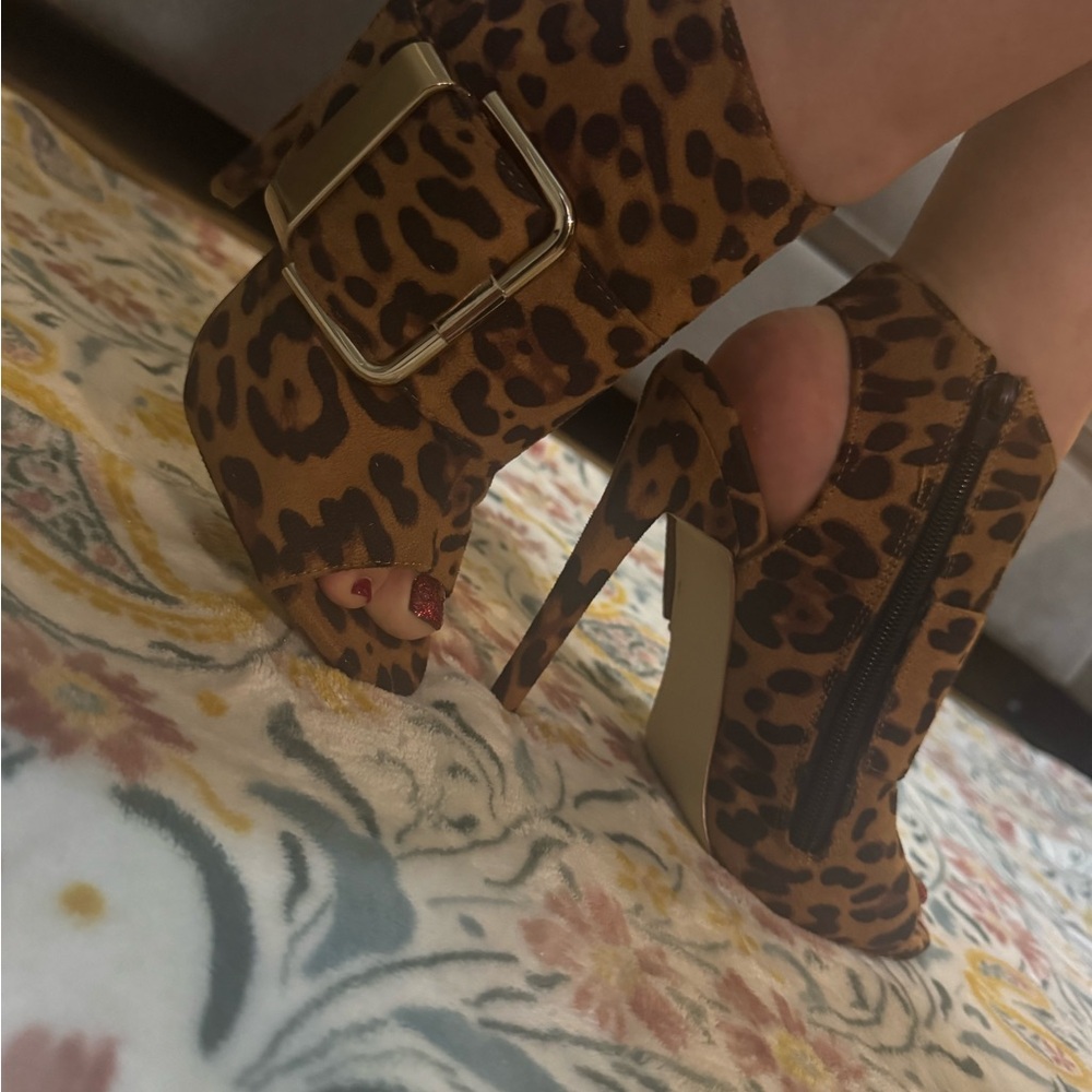 Leopard Print Stiletto Heels